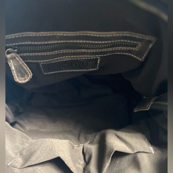 New Fall Western Genuine Ostrich Embossed Leather Rustic Crazy Horse Bag Fringe - Picture 8 of 16